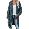 thumbnail image 1 of ZVNAΖH Long Cardigan Sweaters for Women Lightweight Open Front Cardigan Solid Color Knit Cardigan Casual Long Sleeve Sweater On Clearance, 1 of 5