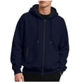 thumbnail image 1 of ZVNAΖH Men Hoodies Casual Hoodies for Men with Zip Pockets Full Zip Long Sleeve Sweatshirt Sports Hooded Jacket, 1 of 9