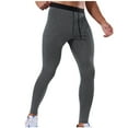 thumbnail image 1 of ZVNAΖH Men's Active Yoga Leggings Pants Drawstring Quick-Drying Compression Pants for Outdoor Athletics, 1 of 7