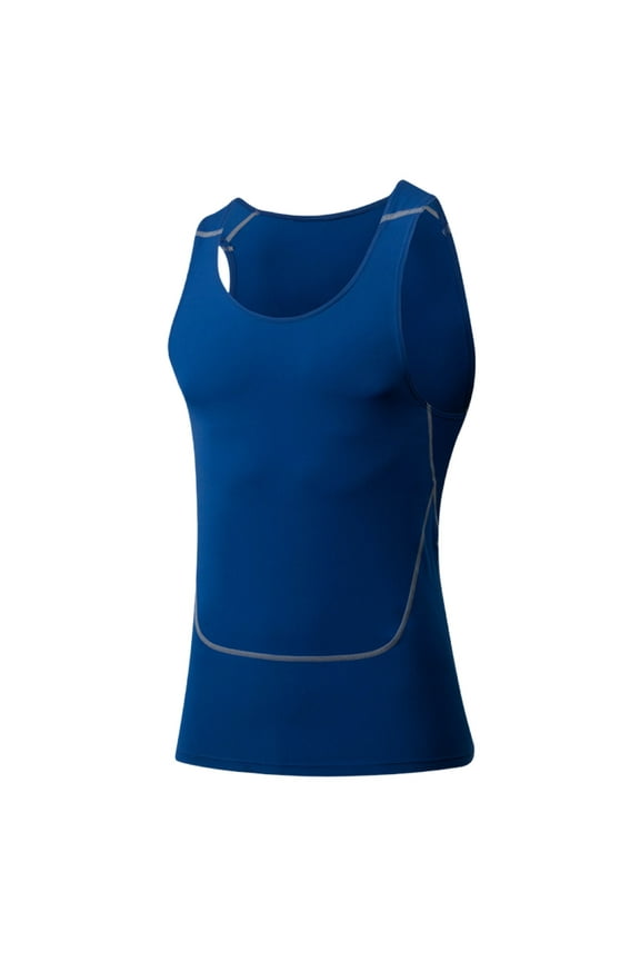 ZVNAΖH Men's Athletic Compression Shirts Sleeveless Workout Tank Top Sports Base Layer Running Basketball