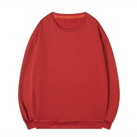 ZVNAΖH Men's Basic Solid Color Crewneck Sweatshirt - Pullover Casual Long Sleeve Lightweight Loose Outwear T-Shirts