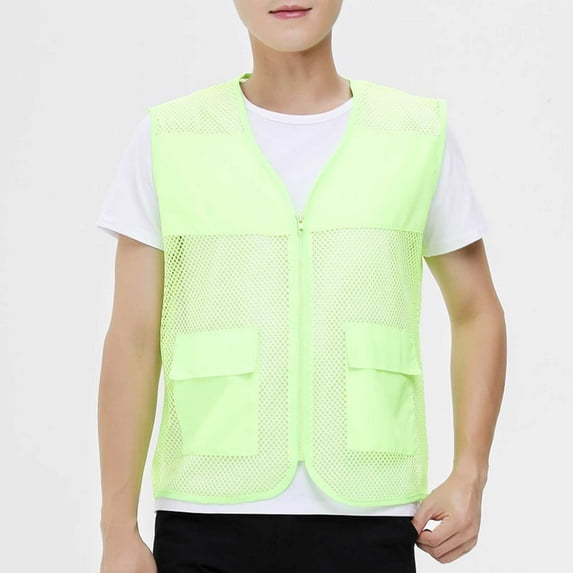ZVNAΖH Men's Casual Lightweight Outdoor Vest Mesh Breathable Zip up Sleeveless Jacket with Pockets Photography Fishing Camping Essential