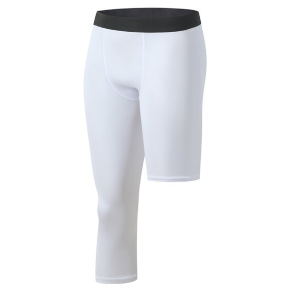 ZVNAΖH Men's Compression Pants Single Leg Tight Sports Long Pants for Basketball Base Layer Leggings