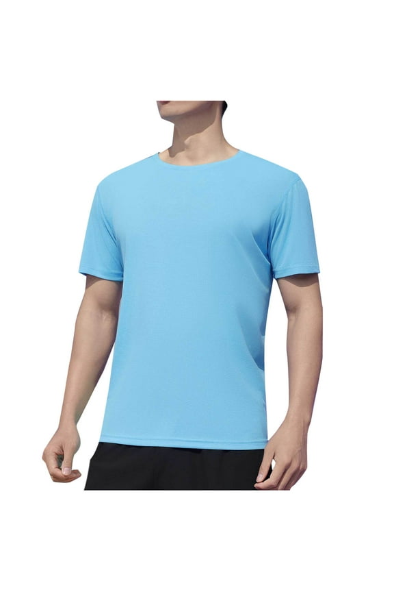 ZVNAΖH Men's Cool Classic Crew T-Shirt Short Sleeve Soft Tee Shirts | Anti-Odor | 4-Way Stretch | Moisture Wicking