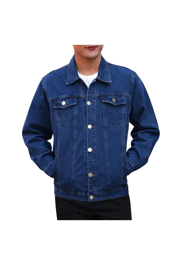 ZVNAΖH Men's Denim Jackets, Trucker Jean Jacket Unlined Coats Spring Fall Outfits, Sizes M-4XL, On Clearance