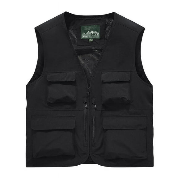 ZVNAΖH Men's Fishing Vest Utility Detachable Summer Vests with Pockets for Safari Travel Outdoor Work Photo Cargo Fly