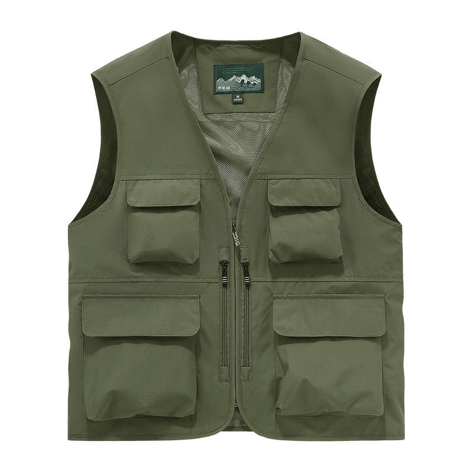 ZVNAΖH Men's Fishing Vest Utility Detachable Summer Vests with Pockets ...