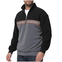 ZVNAΖH Men's Fleece Pullover Quarter-Zip Up Mock Neck Golf Sweatshirt Casual Lightweight Warm Long Sleeve Cozy Sweater