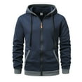 thumbnail image 1 of ZVNAΖH Men's Full Zip Hoodies Military Tactical Combat Work Fleece Jacket Casual Long Sleeve Hooded Sweatshirt with Pockets, 1 of 3