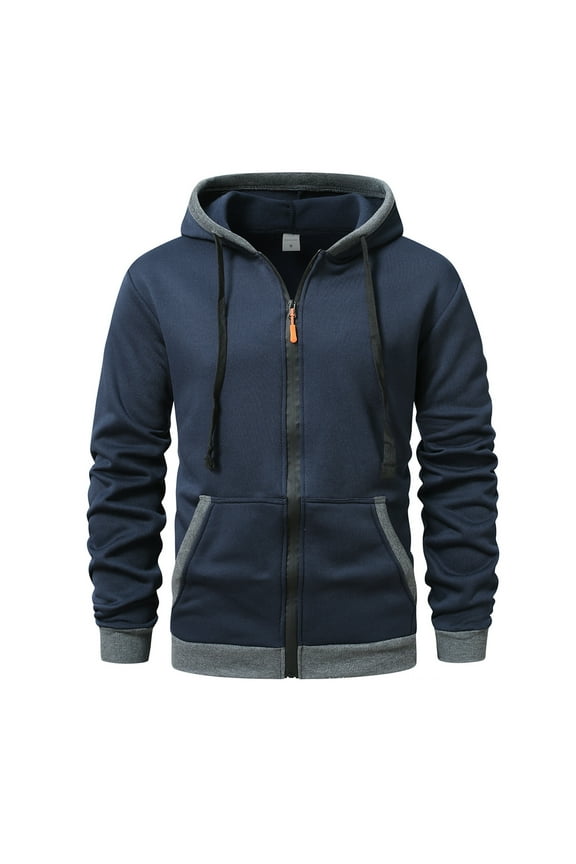 ZVNAΖH Men's Full Zip Hoodies Military Tactical Combat Work Fleece Jacket Casual Long Sleeve Hooded Sweatshirt with Pockets