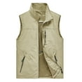 thumbnail image 1 of ZVNAΖH Men's Lightweight Quick Dry Outdoor Multi Pockets Cargo Vest Casual Work Fish Photo Travel Vest, 1 of 2