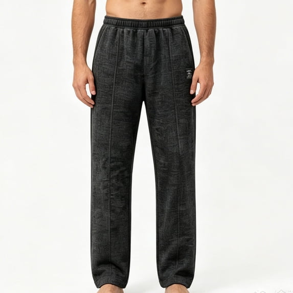 ZVNAΖH Men's Linen Blend Casual Pants, Elastic Drawstring Waist Loose Fit Trousers for Summer Beach, Big and Tall Available, S-5XL