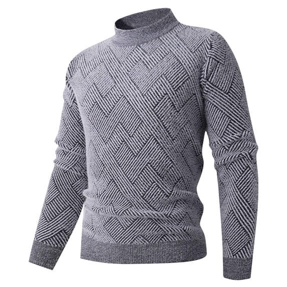 ZVNAΖH Men's Mock Turtleneck Long Sleeve Sweaters Slim Fit Casual Knitted Half Neck Thermal Lightweight Pullover Sweater
