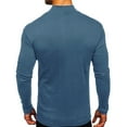 thumbnail image 1 of ZVNAΖH Men's Mock Turtleneck T-shirts Long Sleeve Solid Color Basic Tee Top Casual Super Soft Undershirt, Thermal Compression Shirts, 1 of 3