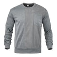 thumbnail image 1 of ZVNAΖH Men's Soft Plush Fleece Crewneck Sweatshirt Fashion Knit Pullover with Chest Pocket, 1 of 6