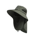 thumbnail image 1 of ZVNAΖH Men's Sun Hat with Neck Flap Beach Hats for Sun Protection Foldable Wide Brim Hat Bucket Fishing Hiking Cap, 1 of 3