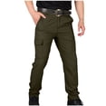 thumbnail image 1 of ZVNAΖH Men's Tactical Cargo Pants, Slim Fit Ripstop Hiking Pants, Elastic Waist Lightweight Work Pants with Multi Utility Pockets, S-4XL, 1 of 4