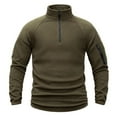 thumbnail image 1 of ZVNAΖH Men's Tactical Polar Fleece Sweatshirt Quarter Zip Mock Neck Pullover Military Sweaters Thermal Thick Golf Sweatshirt, 1 of 2