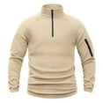 thumbnail image 1 of ZVNAΖH Men's Tactical Polar Fleece Sweatshirt Quarter Zip Mock Neck Pullover Military Sweaters Thermal Thick Golf Sweatshirt, 1 of 2