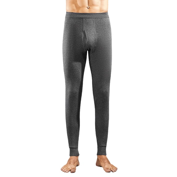 ZVNAΖH Men's Thermal Base Layer Pants, Elastic Waist Winter Underwear Bottoms, Warm Long John Sleepwear, M-4XL