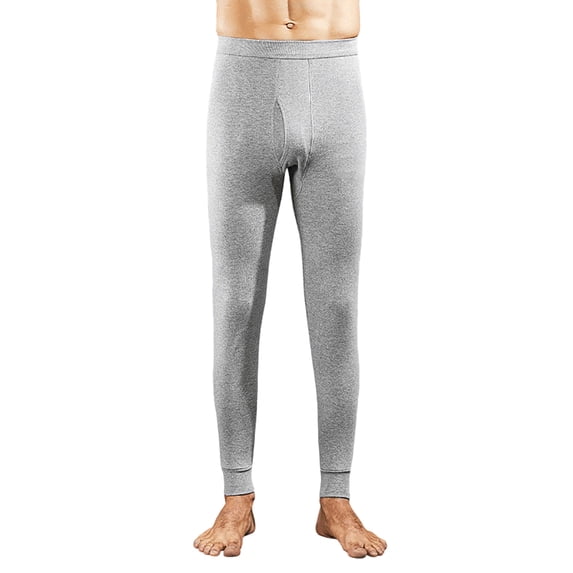 ZVNAΖH Men's Thermal Base Layer Pants, Elastic Waist Winter Underwear Bottoms, Warm Long John Sleepwear, M-4XL
