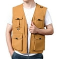 thumbnail image 1 of ZVNAΖH Men's Utility Fishing Vest Lightweight Outdoor Work Safari Travel Cargo Vest with Multi-Pockets, 1 of 1