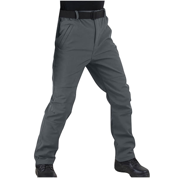 ZVNAΖH Men's Winter Tactical Work Pants - Thermal Waterproof Softshell Fleece Lined Cargo Pants for Cold Weather & Outdoor Use