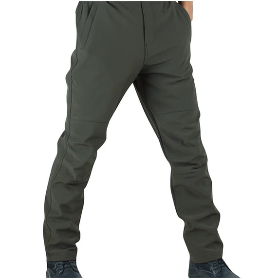 ZVNAΖH Men's Winter Tactical Work Pants - Thermal Waterproof Softshell Fleece Lined Cargo Pants for Cold Weather & Outdoor Use