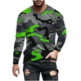 thumbnail image 1 of ZVNAΖH Mens Camouflage Tee Shirts Long Sleeve, Round Neck Pullover Casual Sports T-shirt Top Sizes S-4XL, 1 of 5