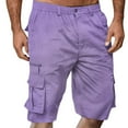 thumbnail image 1 of ZVNAΖH Mens Casual Cargo Shorts Summer Lightweight Multi Pockets Work Shorts Straight Leg Shorts Outdoor Hiking Mountaineering, 1 of 5