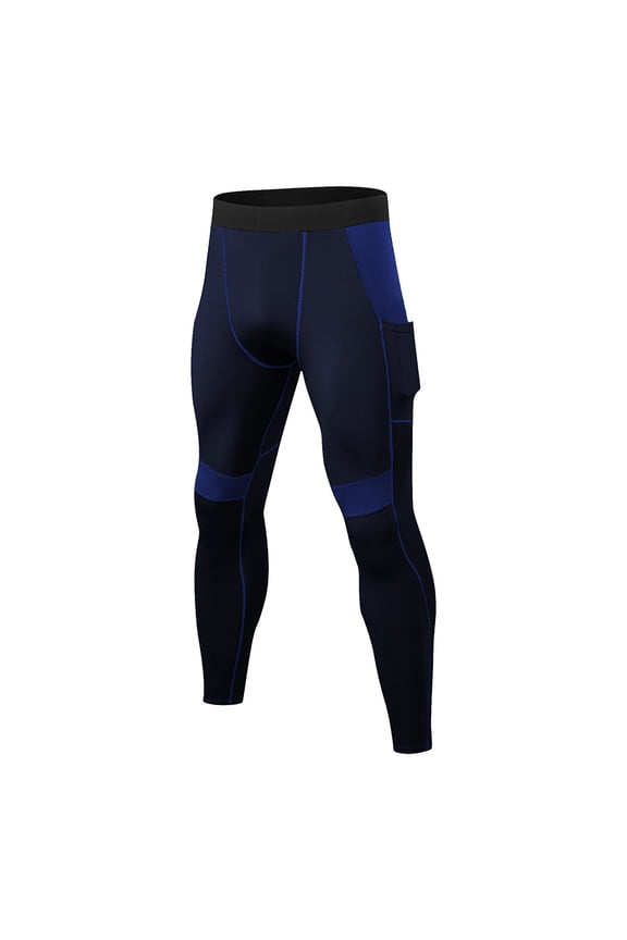 ZVNAΖH Mens Compression Pants with Pockets Workout Leggings Running Tights Cool Dry Athletic Sports Gym Baselayer