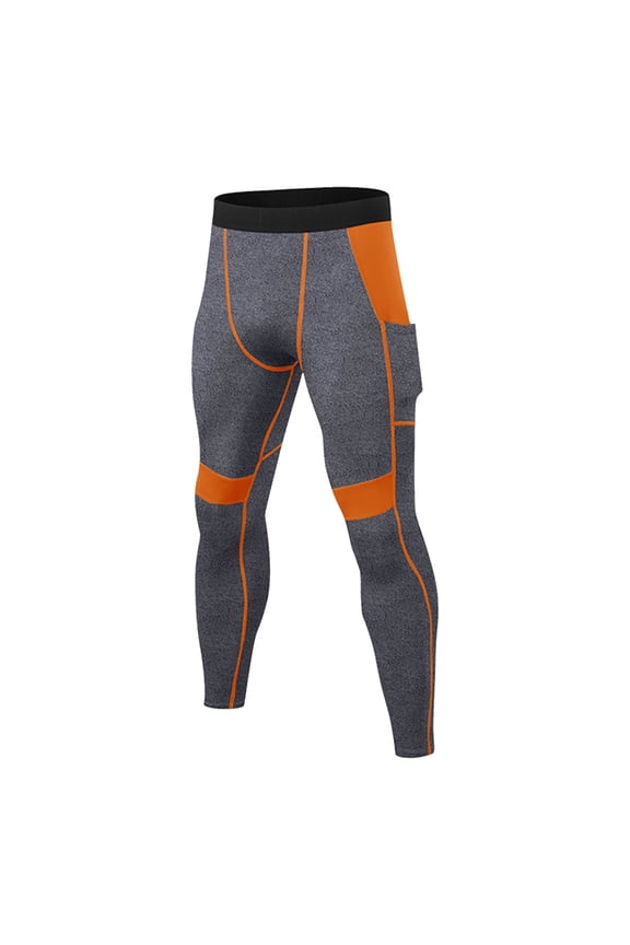 ZVNAΖH Mens Compression Pants with Pockets Workout Leggings Running Tights Cool Dry Athletic Sports Gym Baselayer