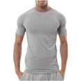 thumbnail image 1 of ZVNAΖH Mens Compression Shirt UPF 50+ Short Sleeve Quick Dry Athletic Base Layer Sports Rash Guard Running Under Shirts Tops, 1 of 2