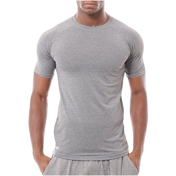 ZVNAΖH Mens Compression Shirt UPF 50+ Short Sleeve Quick Dry Athletic Base Layer Sports Rash Guard Running Under Shirts Tops