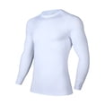 thumbnail image 1 of ZVNAΖH Mens Compression Thermal Shirt - Long Sleeve Fleece Base Layer Undershirts Football Baseball Athletic Running Muscle Tops, 1 of 3