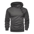 thumbnail image 1 of ZVNAΖH Mens Hoodies Pullover Personalized Diagonal Zipper-button Closure Sweatshirt Novelty Design Fall Winter Outfits, 1 of 4