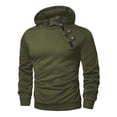 thumbnail image 1 of ZVNAΖH Mens Hoodies Pullover Personalized Diagonal Zipper-button Closure Sweatshirt Novelty Design Fall Winter Outfits, 1 of 4