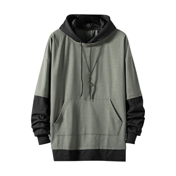 ZVNAΖH Mens Lightweight Hoodies Fashion Color Block Hooded Sweatshirt Fall Outfits Drawstring Pullover Streetwear
