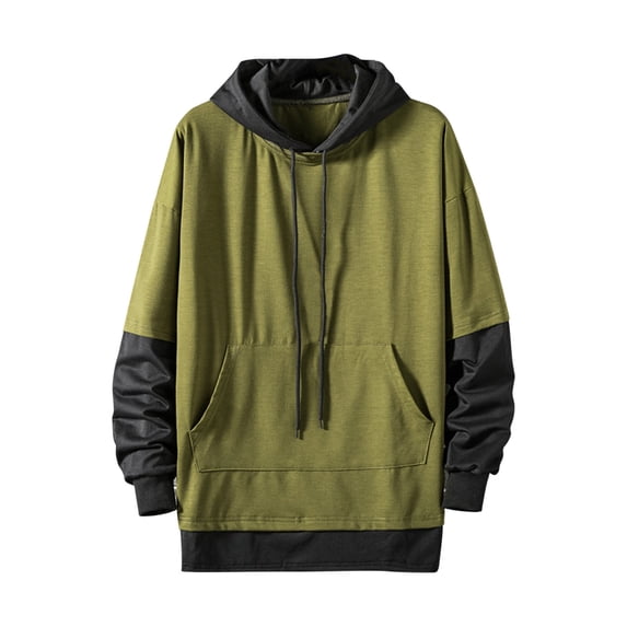 ZVNAΖH Mens Lightweight Hoodies Fashion Color Block Hooded Sweatshirt Fall Outfits Drawstring Pullover Streetwear