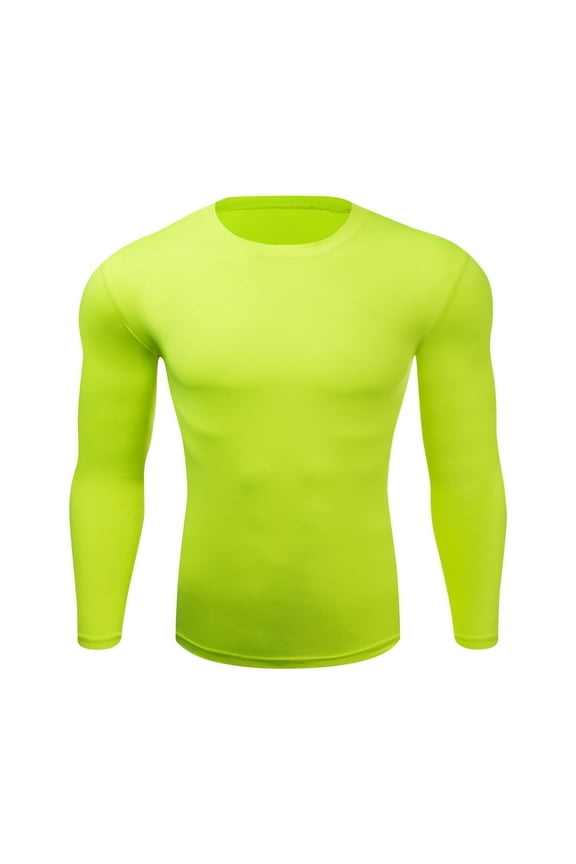 ZVNAΖH Mens Long Sleeve Muscle T-shirts Solid Color Sports Fitness Training Pullover Tops, Sizes M-3XL