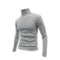 thumbnail image 1 of ZVNAΖH Mens Long Sleeve Turtleneck Tee Shirts Basic Pullover T-Shirts, Base Layer Top, Fall Winter Solid Color Undershirt, Holiday Clearance Sale, 1 of 4