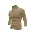 thumbnail image 1 of ZVNAΖH Mens Long Sleeve Turtleneck Tee Shirts Basic Pullover T-Shirts, Base Layer Top, Fall Winter Solid Color Undershirt, Holiday Clearance Sale, 1 of 4