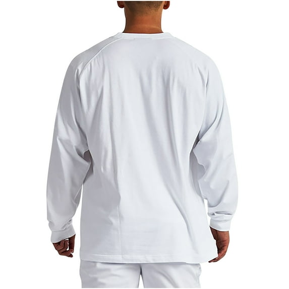 ZVNAΖH Mens Long Sleeve Undershirts, Solid Color Loose Fit Basic Tees Casual Crew Neck Pullover Tops Sizes M-XXL