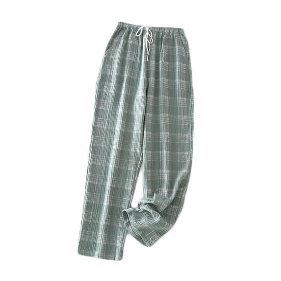 ZVNAΖH Mens Pajama Pants, Plaid Drawstring Sleep Pants, Lounge Pants Homewear