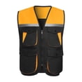 thumbnail image 1 of ZVNAΖH Mens Reflective Safety Vest Construction Workwear Stand Collar Zip Up Outerwear with Multi Pockets High Visibility, 1 of 4
