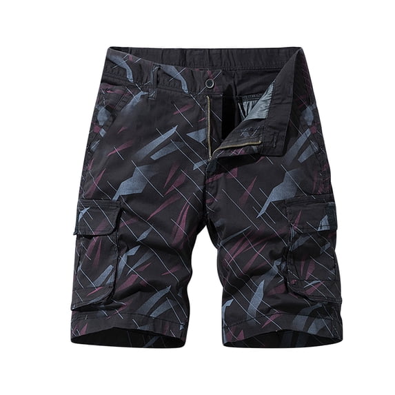 ZVNAΖH Mens Shorts Clearance Elastic Waistband with Pockets Mens Summer Casual Cargo Shorts