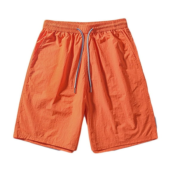 ZVNAΖH Mens Shorts Elastic Waistband with Pockets Drawstring Mens Summer Casual Sports Five Point Pants