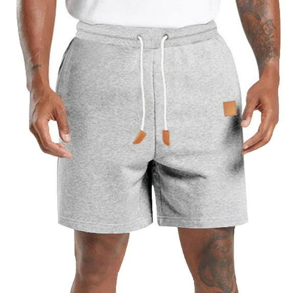 ZVNAΖH Mens Shorts Elastic Waistband with Pockets Drawstring Mens Summer Casual Sports Five Point Pants