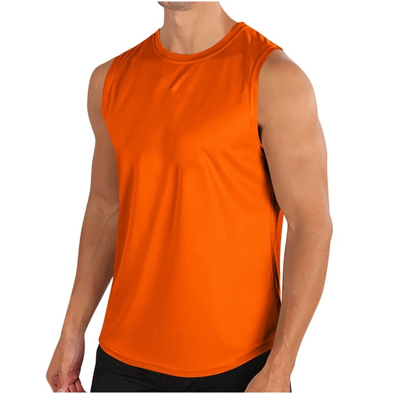 ZVNAΖH Mens Tank Tops Quick Dry Sleeveless Workout Muscle Shirt Athletic Bodybuilding Gym Performance Tee Shirts