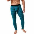 thumbnail image 1 of ZVNAΖH Mens Thermal Underwear Bottoms, Striped Patchwork Leggings, Low Waist Slim Fit Tights, Winter Thermal Bottoms, Holiday Clearance Sale, 5 Colors, Sizes S-XL, 1 of 1